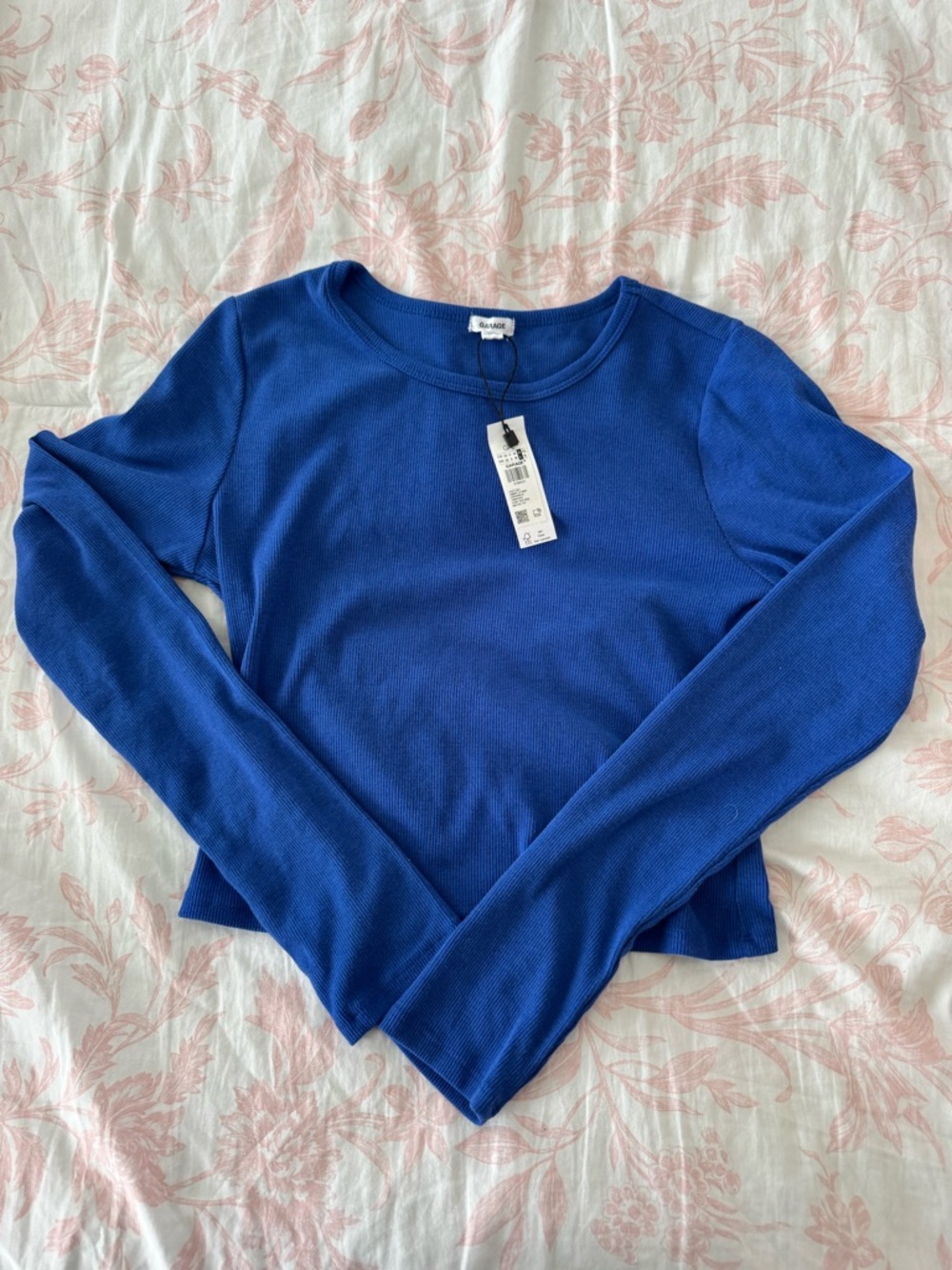 Blue Women's Long-Sleeve Crewneck Top